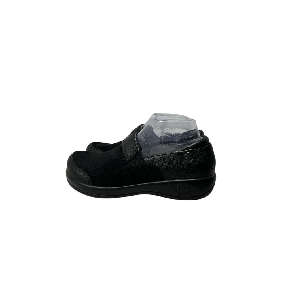 Alegria Nursing Shoes Women’s Size 9 US 39 Keli Black Suede Leather Slip On Work